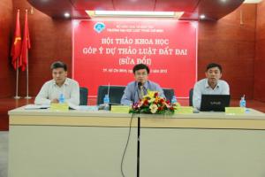 Hội thảo khoa học “Góp ý dự thảo luật đất đai sửa đổi”